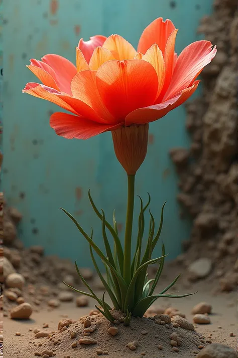 I want the most beautiful flower in the world which looks like a female organ and which comes out either a dessert or from a wall, from a very small crack where it found life and where it emerges towards the heavens marvelous and dignified. She represents ...