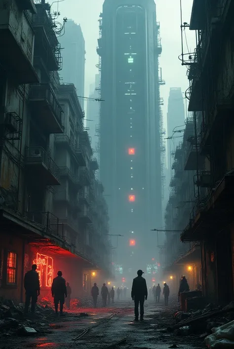 a poor futuristic city