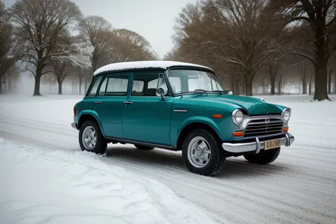 car, outdoors, winter