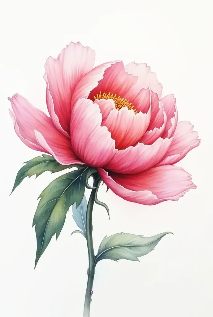 sketch, the finest transparent silk double large macro fluffy peony flower, Drops of dew, gentle aura ,watercolor,на заднем плане watercolorные разводы и подтеки,красивое и необычное оформление для тату sketchа, clear drawing of details ,  High definition , sfumato