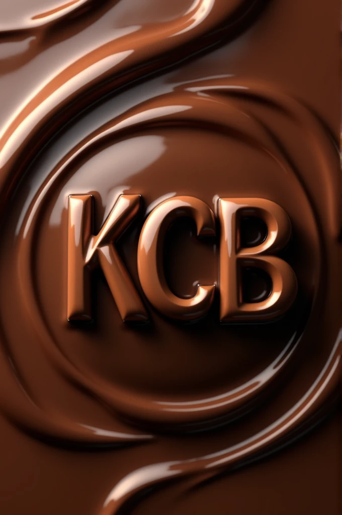 Stylized "KCB" Initials with Chocolate-inspired Design