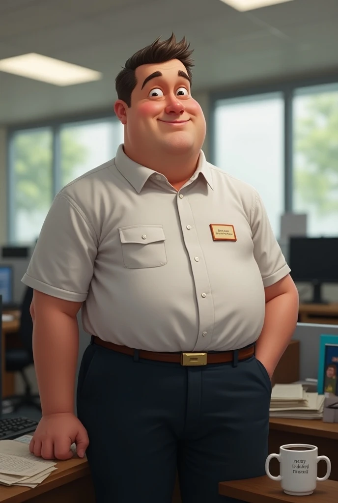 Goverment employee young  chubby man
