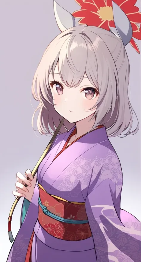 Samurai girl in kimono