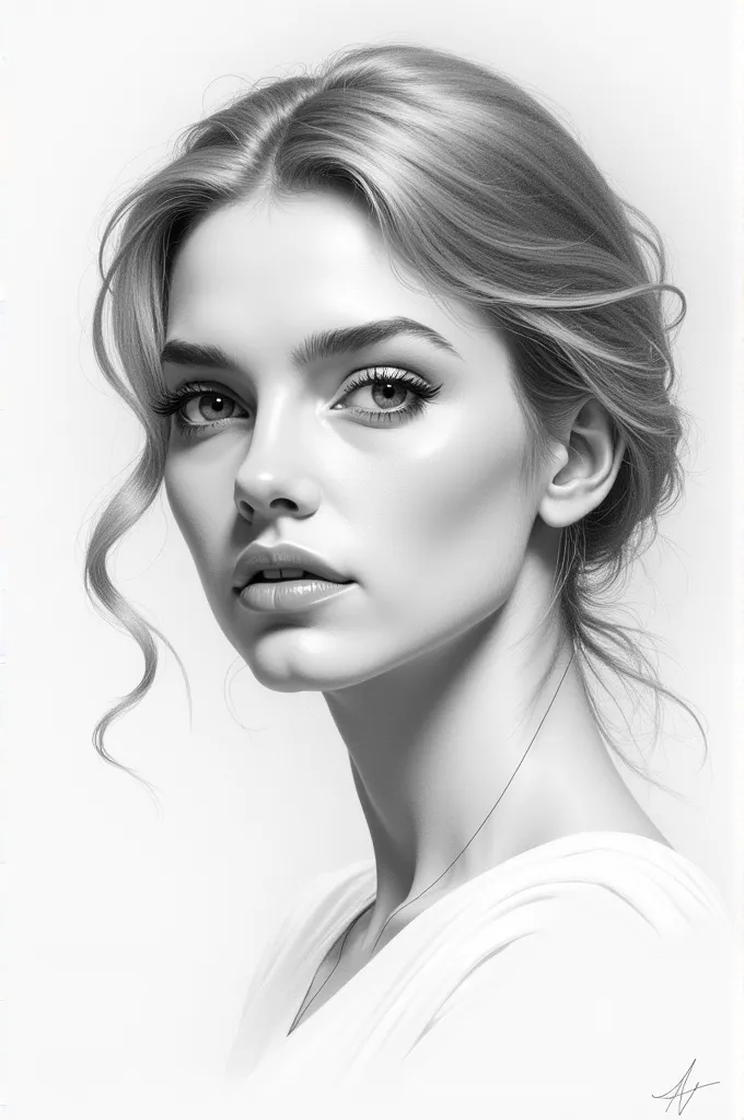 sketch a woman face