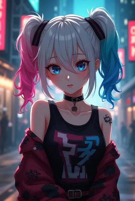 ANDROGYNOUS Harley Quinn anime realistic 