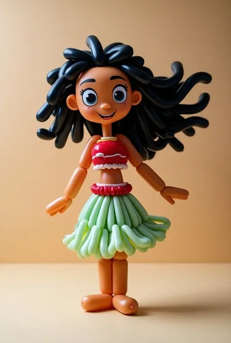  balloon Create an image where Moana is made of balloons.  The modeling must be done in a 260 , suitable for Twister .