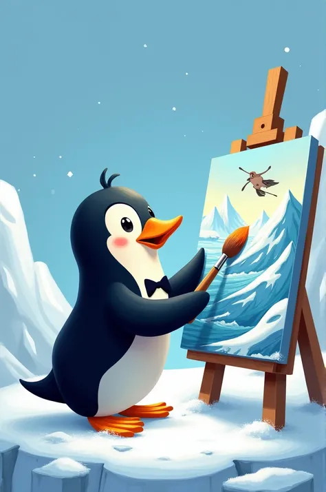 Penguin Paints with Patterns

Text: "P is for Penguin, painting with patterns of snowy scenes and icy adventures."