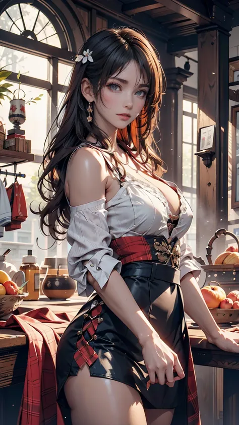  1 girl, Alone, Chizuru, See more KatsumiStyle,  high resolution on down,  high resolution on down, (((Best Quality, masterpiece))),  super detailed illustration , [  highly detailed face ], ( cowboy shot )