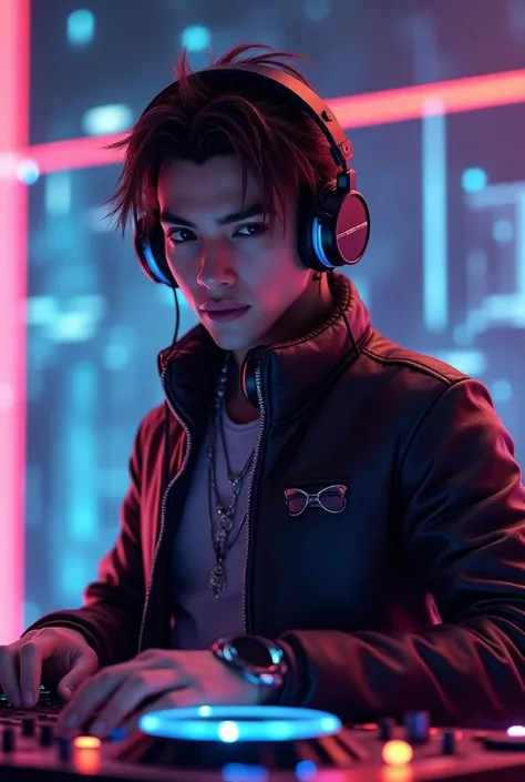 The weirdo in headphones DJ 3d is handsome