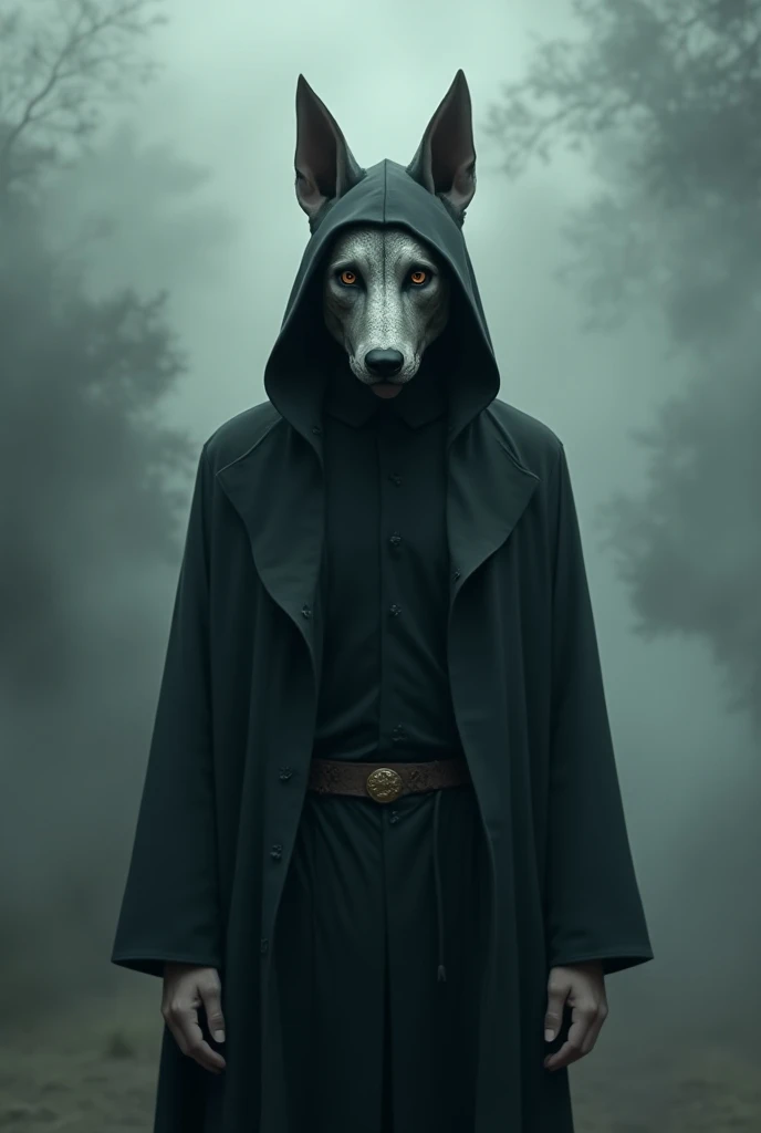 Man with dog mask 