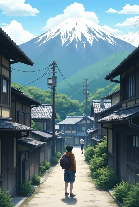 A creator standing in a rural mountain village at the southern foot of Yatsugatake in Hokuto City, Yamanashi Prefecture