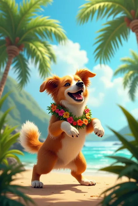 Dog hula dance