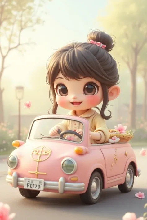 cute vehicle、 pastel colors、 High Quality、Ultra delicate、cute女の子  、cute