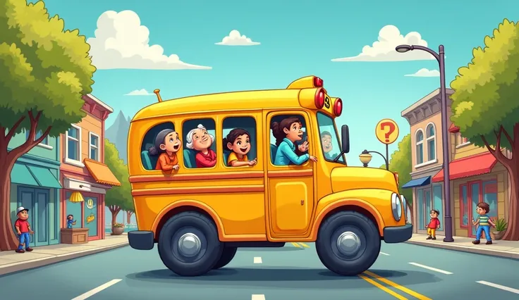 Verse 1:
The wheels on the bus go round and round,  
Round and round, round and round,  
The wheels on the bus go round and round,  
All through the town.