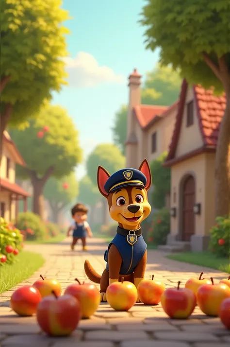 You can create an animated image of a police dog and golden apples in a village that is pleasant for ren from 7 to 
