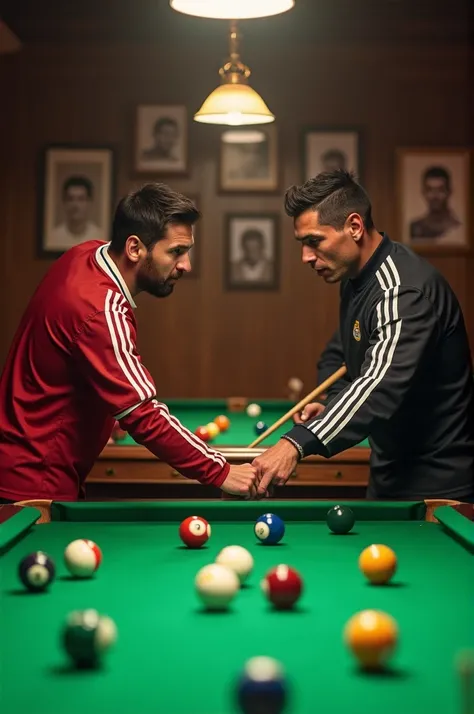 Messi and ronaldo playing Snooker Togther