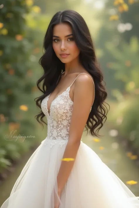 /imagine beautiful Latina girl, in a wedding dress