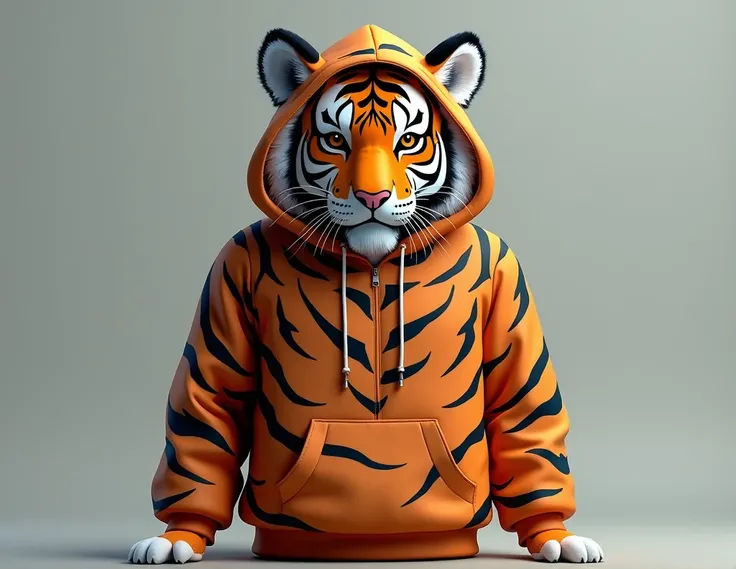 malayan tiger head hoodie 