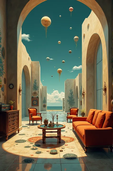 Create a Salvador Dalí style living room 