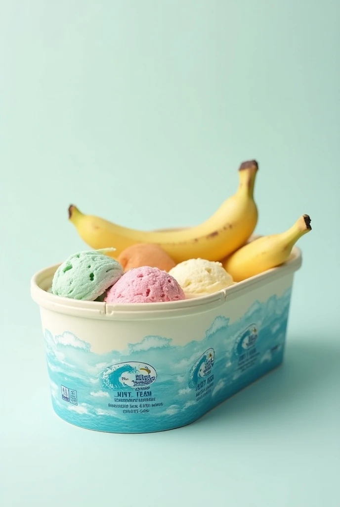 Its a Banana fruits closed icecream box , the box has to have flavours Ocean name which is the brand logo and box has to look very fresh and premium look and artwork has to come on lid and round of the oval shape box.
Shape is oval not round ,
Need show ba...