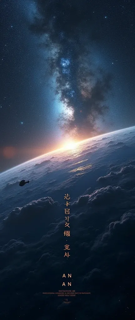 The words "an endless journey" written in small letters at the center of the screen, ((masterpiece, highest quality, Highest image quality, High resolution, photorealistic, Raw photo, 8K)), ((Extremely detailed CG unified 8k wallpaper)), A very small unman...