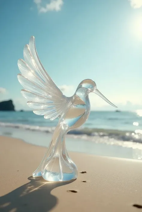 Glass Bird　beautiful　Being at the beach　