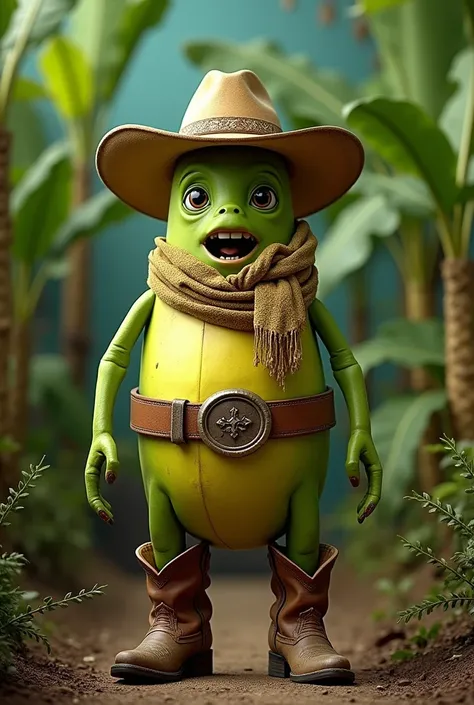 A photocall with the image of a green banana topus dressed as a cowboy would be a hit for unique photos.  You could design it with details such as a cowboy hat , a scarf around the neck ,  boots and maybe a belt with a large buckle . Besides, You could add...