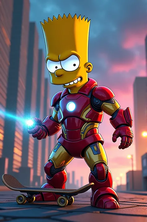 Homem de ferro com Bart Simpson 