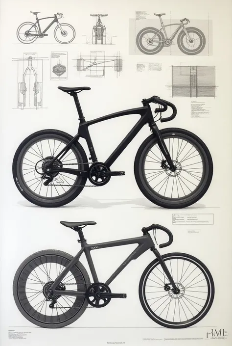 Bike reference sheets. design sheets,   Architect designs her Bike