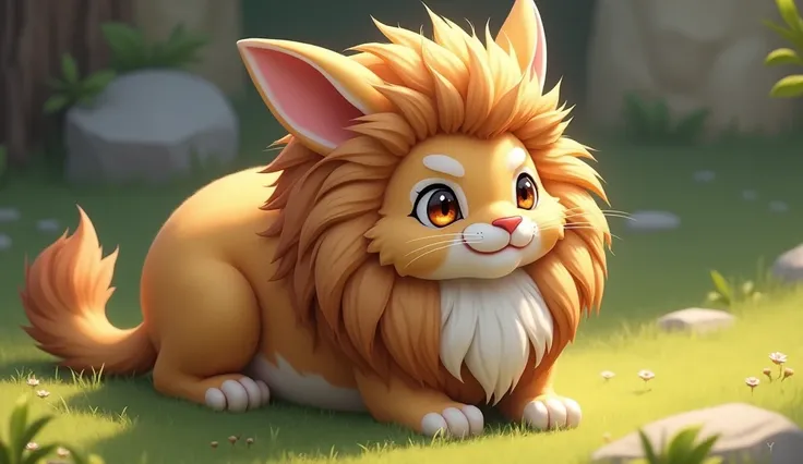 Certainly! Here’s a detailed prompt for a hybrid rabbit-lion creature:

"Generate a detailed image of a hybrid animal combining features of a rabbit and a lion. The creature should have the body structure and size of a rabbit, with large, soft rabbit ears,...