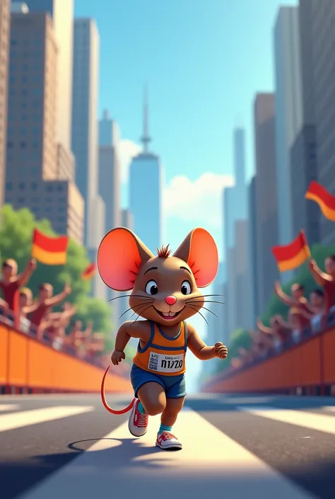 Mouse jogging in a marathon