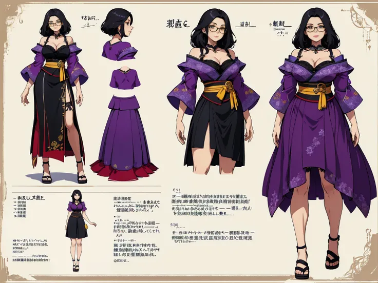 ((masterpiece, Best Quality)),   Detailed aspect  ,   character design sheet ， full bodyesbian, Full of details, Front View, Behind Torso  ,   very detailed, Depth, Many details, ((  Character Concept Art  )), ((  character design sheet , Same person, Fron...