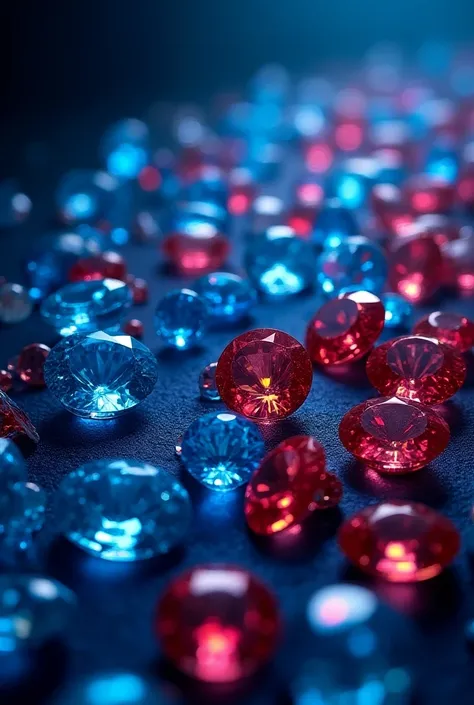  full of brilliant blue and red diamonds 