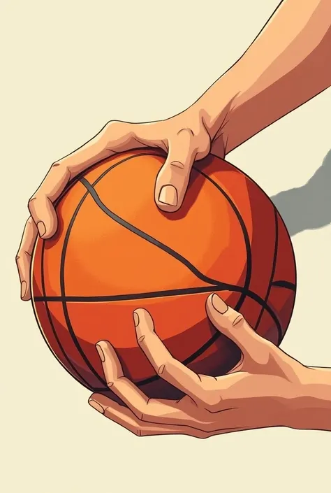 Illustration of holding a basketball