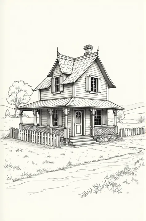 a sketch of a house