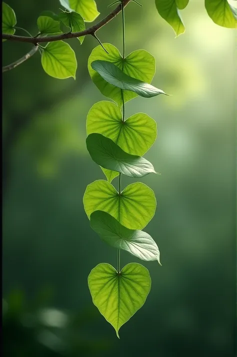 Seven peepal leaf in one branch downward spiral 