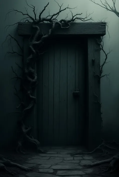 Create an animated scary door for me