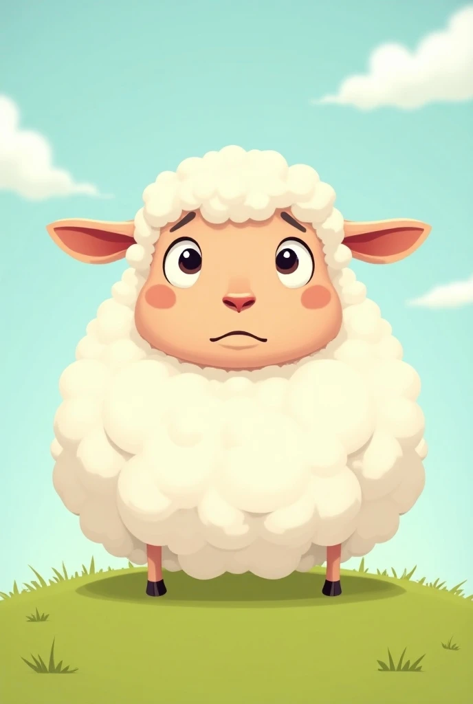 A cartoon of a stupid sheep