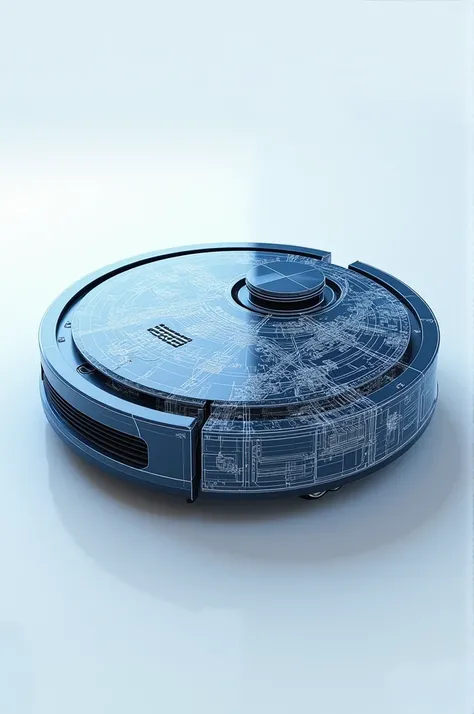 Robot Vacuum Cleaner 3d Blueprint 