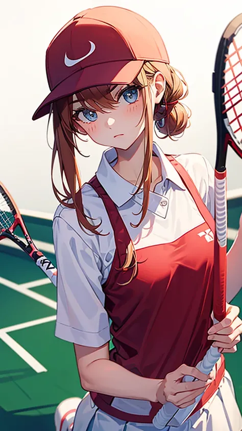 Tennis clothing eye color is red
