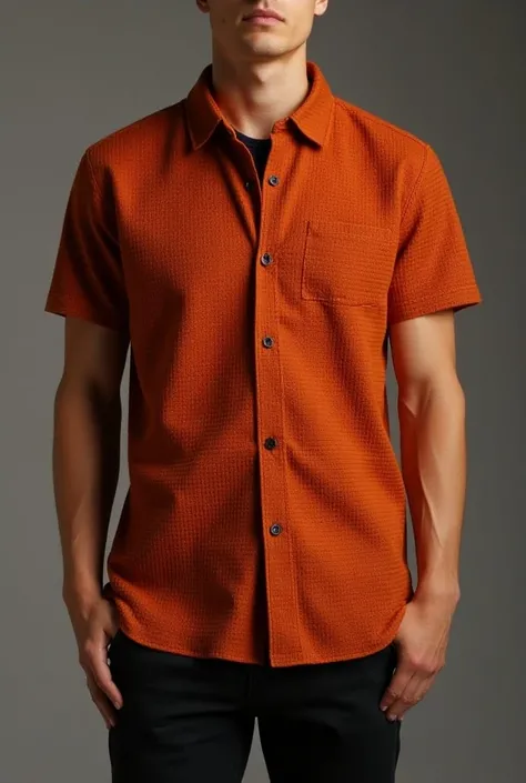 Make each of this outfit A waffled button-down burnt orange t-shirt fits into several style categories:

1. Urban Streetwear: The unique texture and relaxed fit give it an edgy, street-ready look that’s popular in urban fashion.


2. Casual/Smart Casual: T...