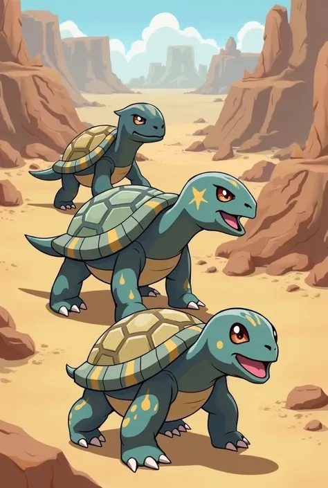 Create a new water-type Pokémon and its 3 avolusions inspired by the Wild West