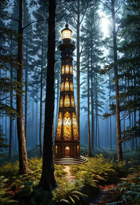 Tyndall Light in the Forest, by Otto Pilny.
best quality, masterpiece, intricate details, ultra-detailed