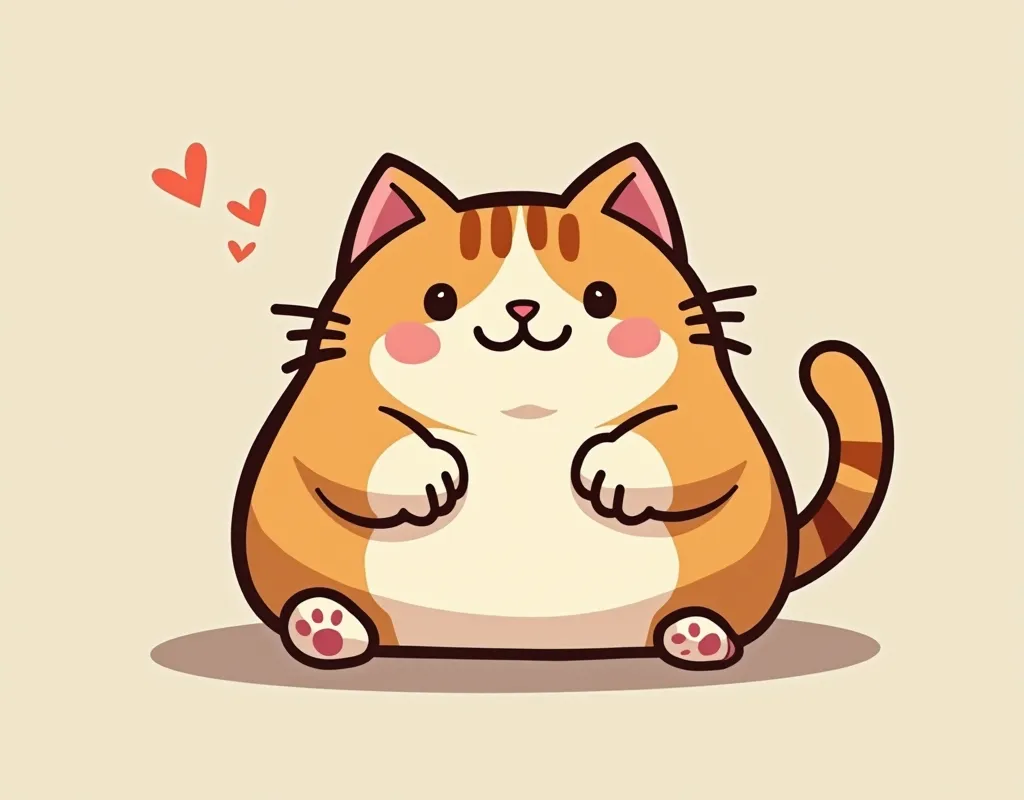 cat大戦争, cat, a lot, Full screen, Cat in line art, Round Cat, Fat Cat, Charm, Deformed cat