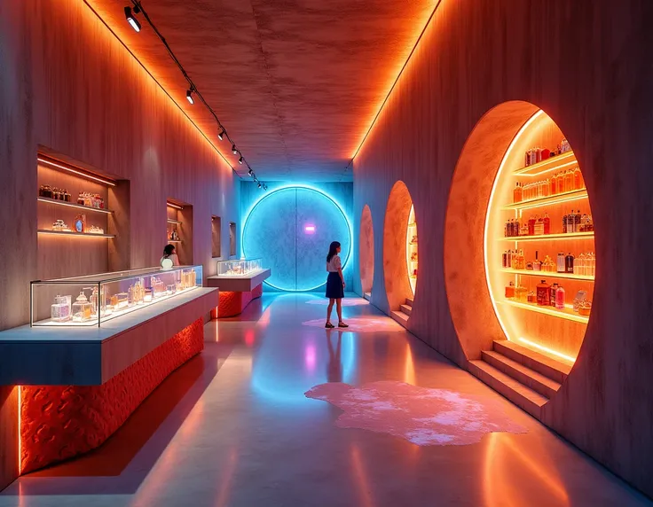  Architecture/Sensory Experience Store project : For fashion stores ,  perfumery or technology , , a design that provides a complete sensory experience for the customer.  Include creative lighting ,  different textures and interactive areas .  The objectiv...