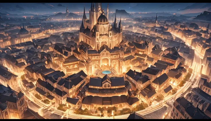 Ancient European city , night、 with great attention to detail, 4K, masterpiece、Alexander