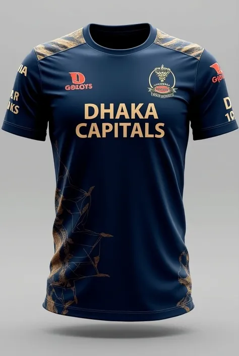 Make a elegant looking cricket team jersey for upcoming Bangladesh premier league team "Dhaka Capitals" 