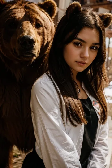 girl and bear