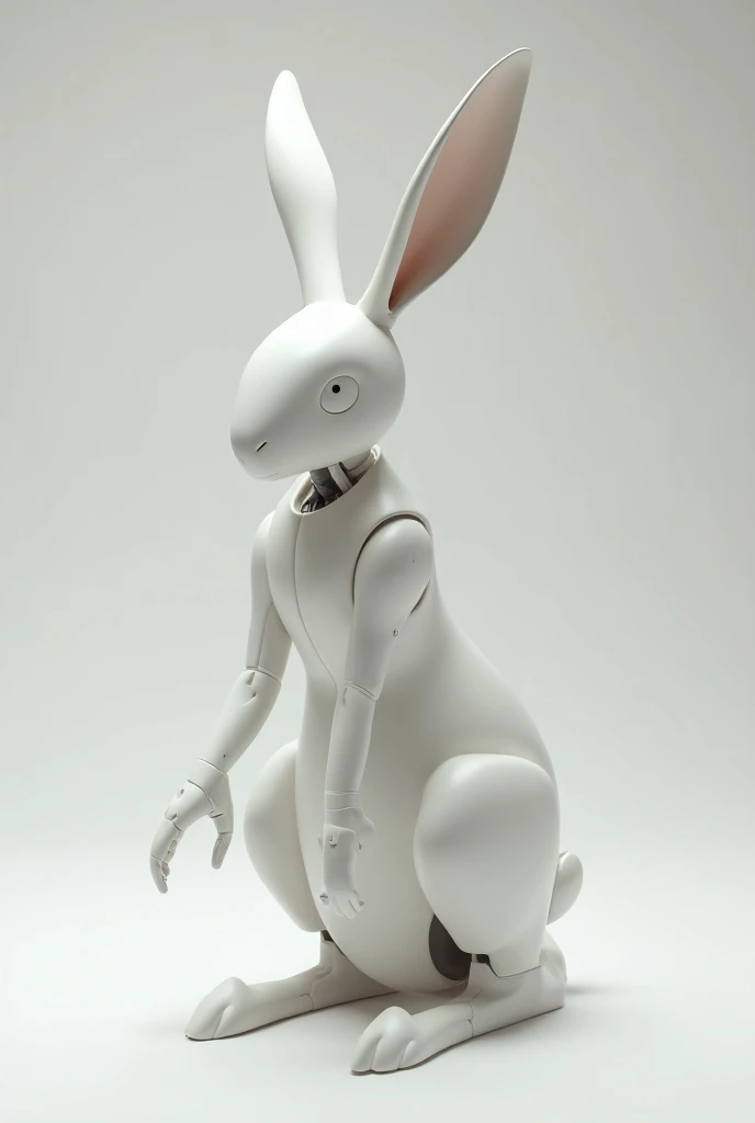 Create an image of a robotic hare ,  without so many futuristic details or interior details, and that it can be used for a 3d printer and that it is not chibi