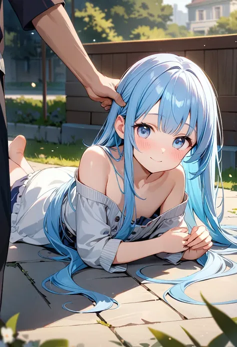 masterpiece, best quality, extremely detailed, (illustration, official art:1.1), 1 girl ,(((( light blue long hair)))), ,(((( light blue long hair)))),light blue hair, , long hair ((blush)) , cute face, big eyes, masterpiece, best quality,(((((a very delic...